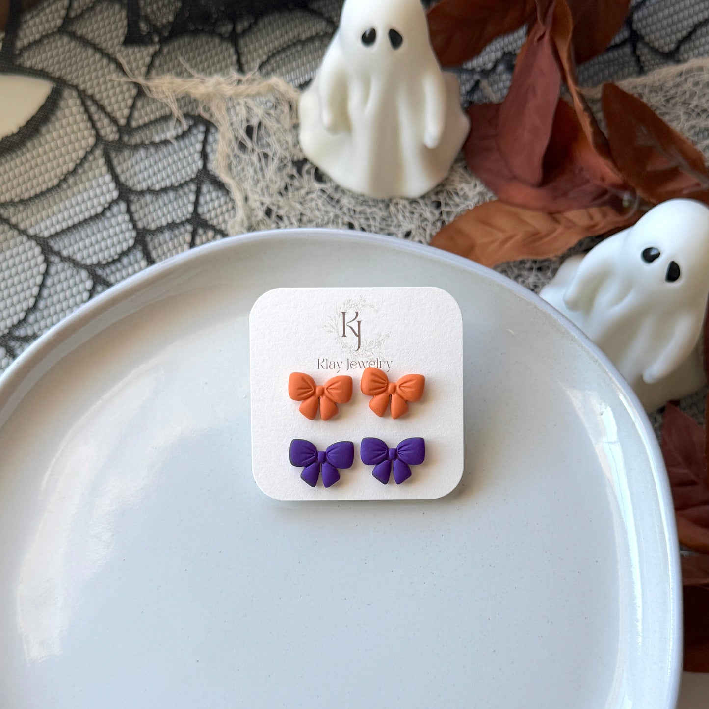 Bow October Studs