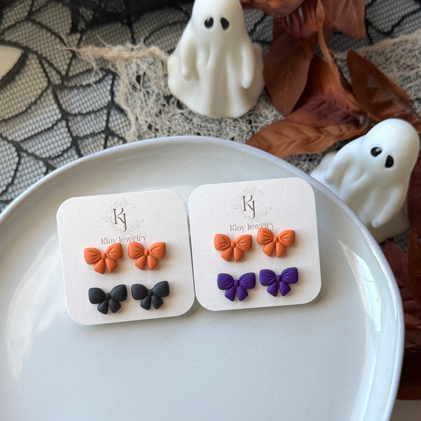 Bow October Studs