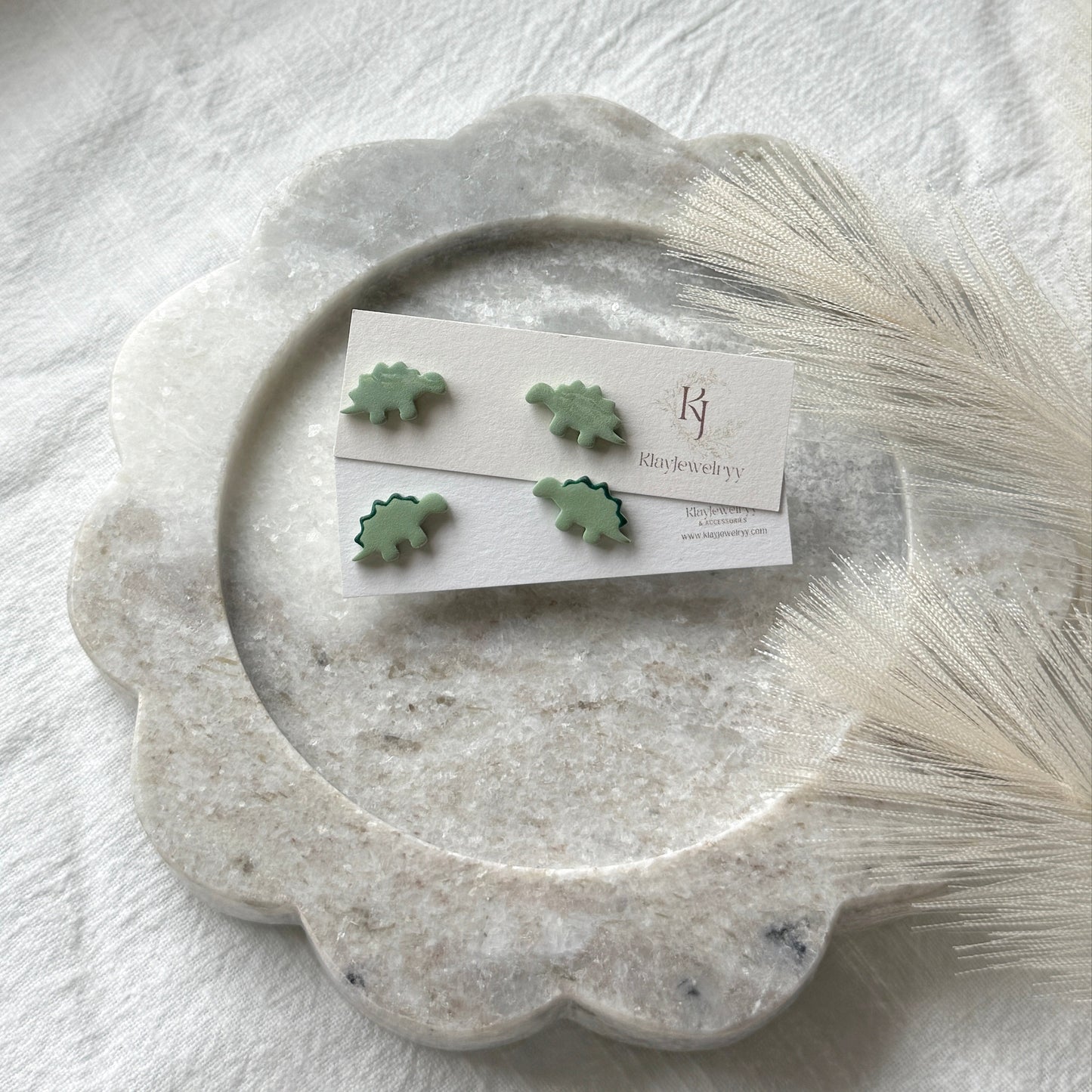 Green Dinosaur Studs