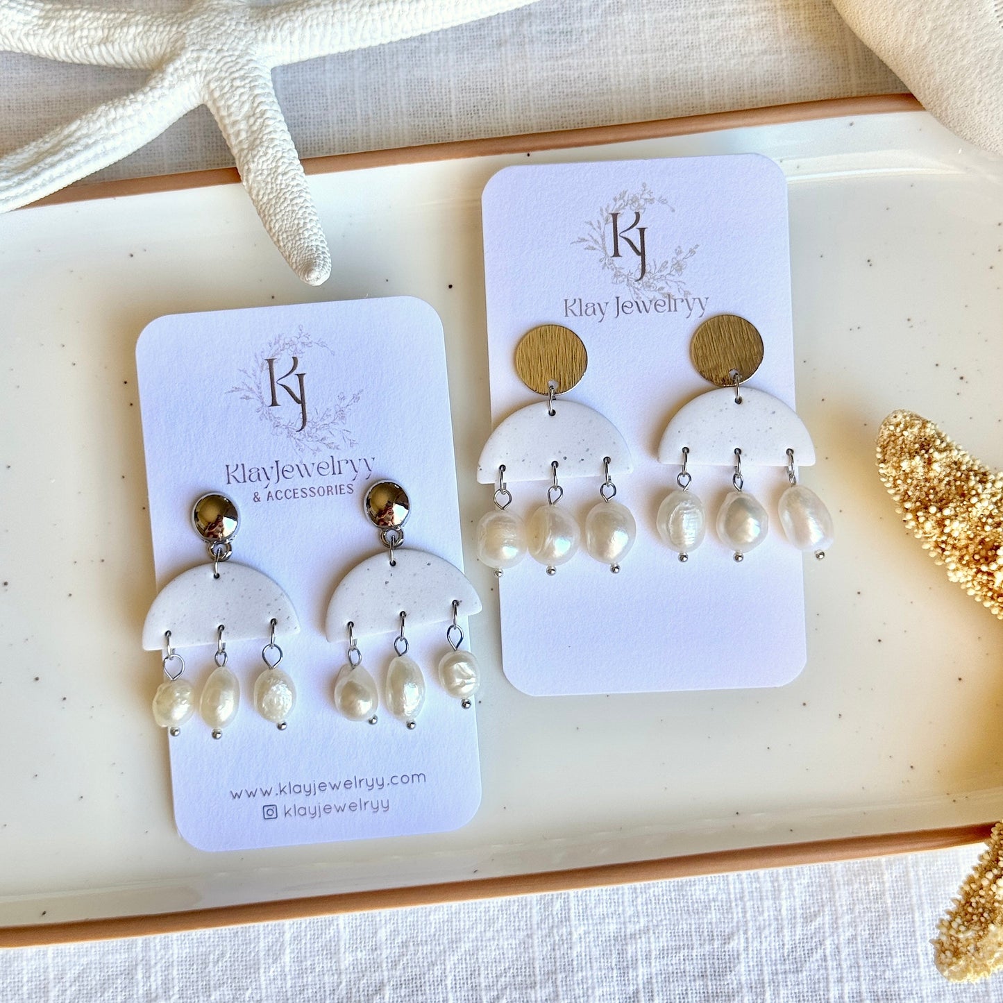 Pearl Silver Dangle