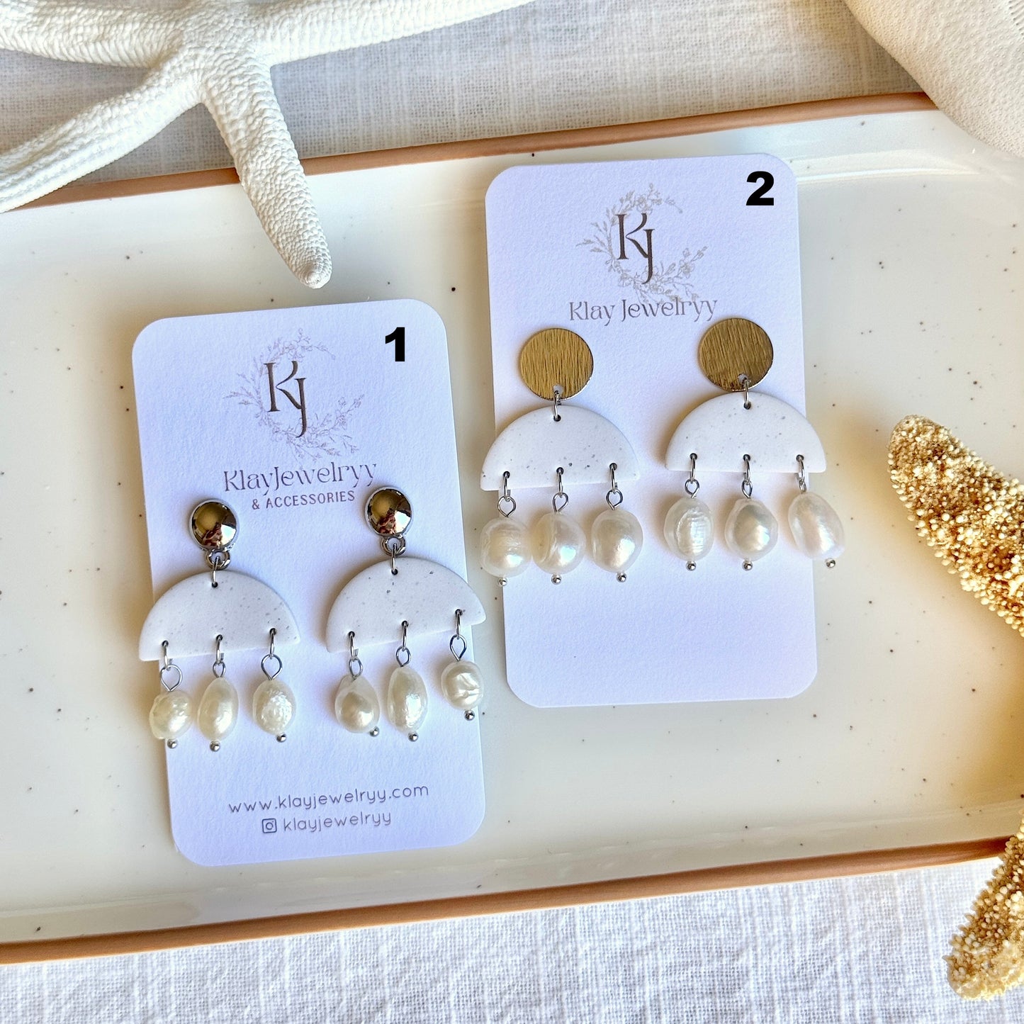 Pearl Silver Dangle
