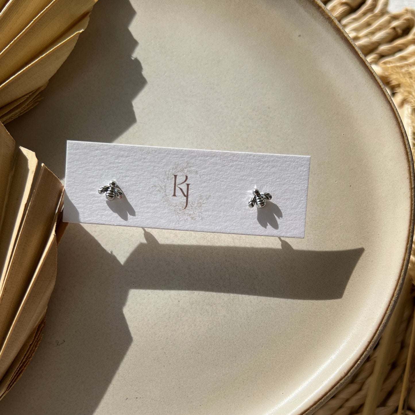 Tiny Bee Silver Studs