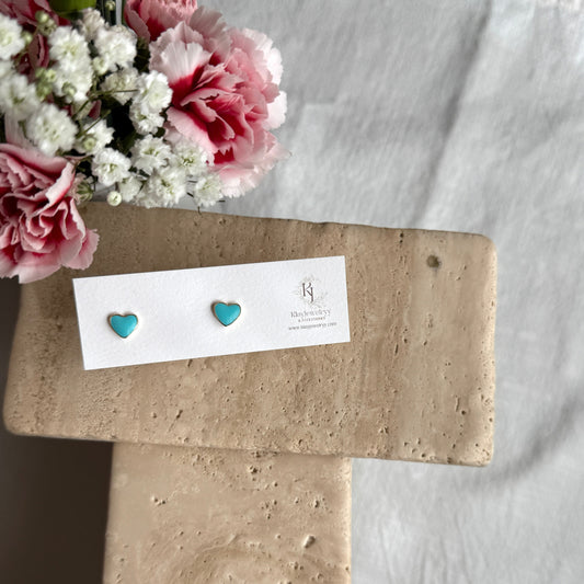 GF Aqua Heart Stud