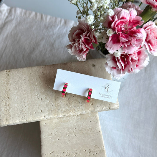 GF Heart Print Huggie