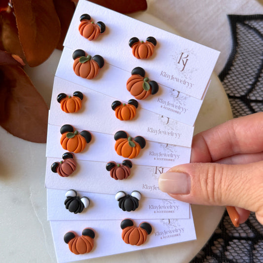 Mouse Pumpkin Studs