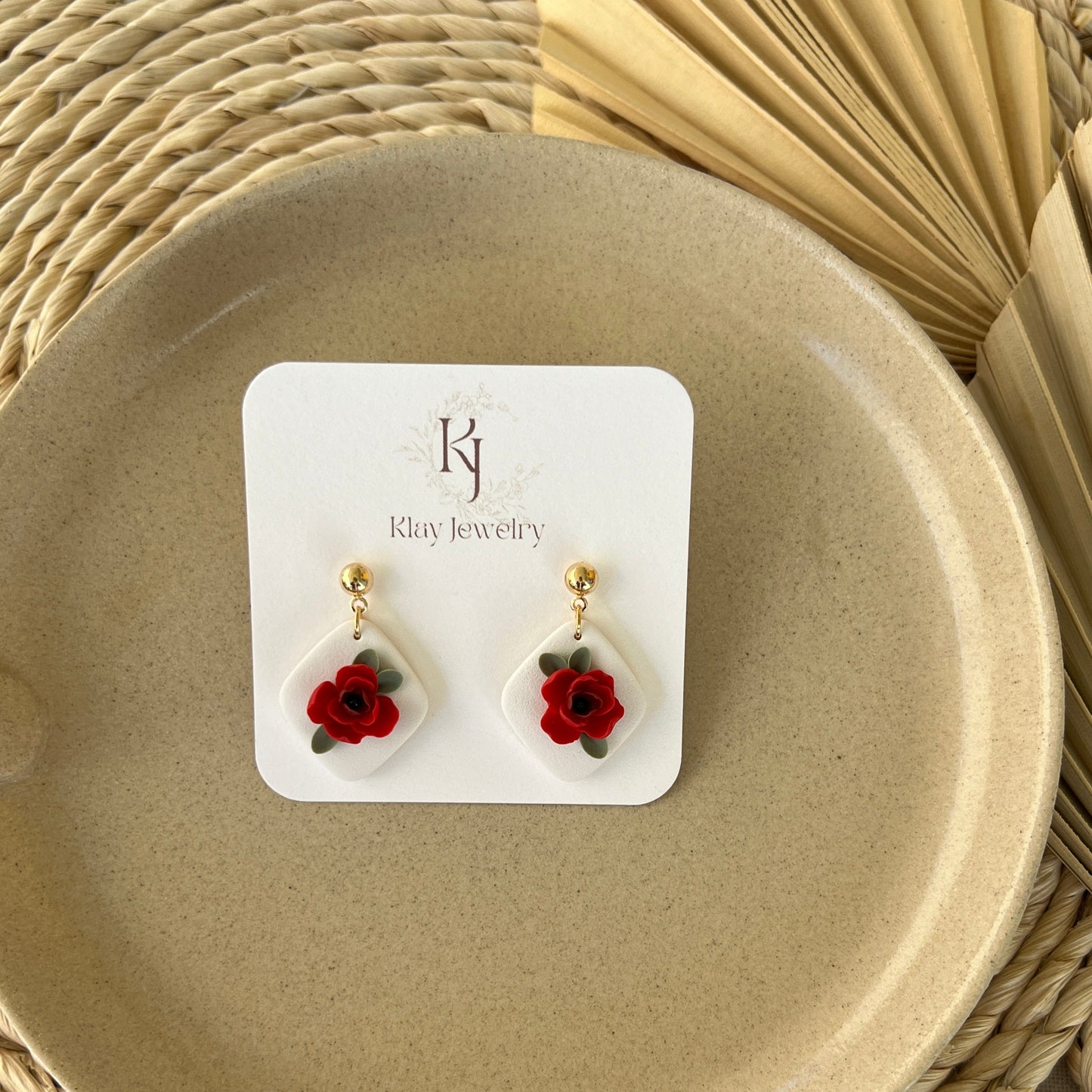 Red Rose Dangles