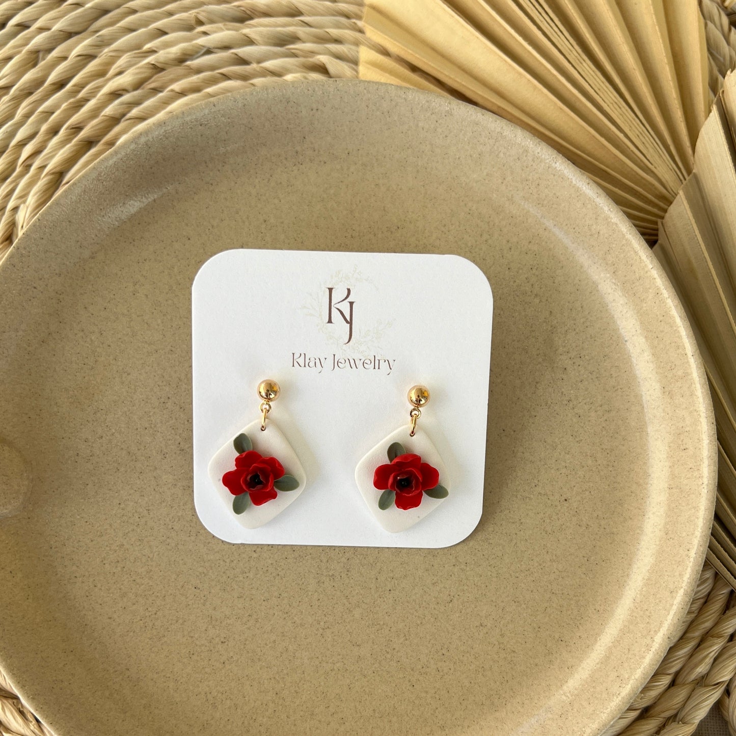 Red Rose Dangles