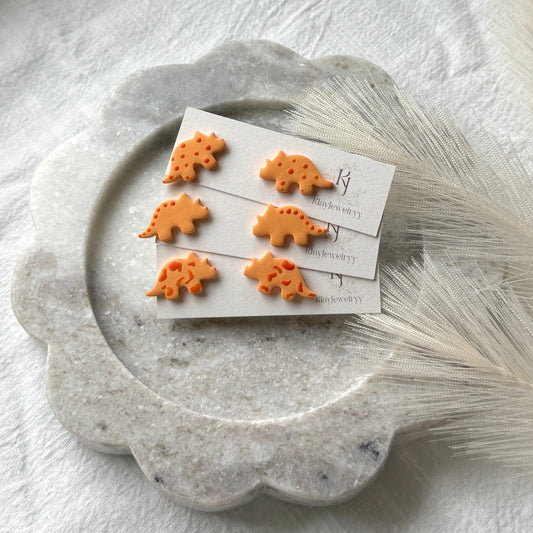 Orange Dinosaur Studs