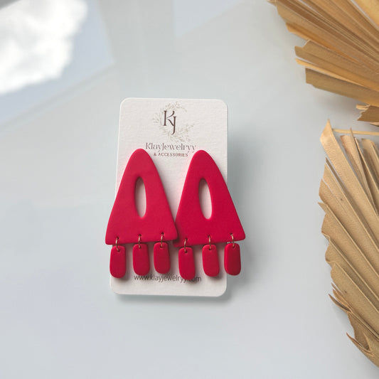 Hot Pink Triangle Stud