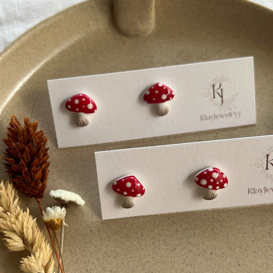 Red Mushroom Studs