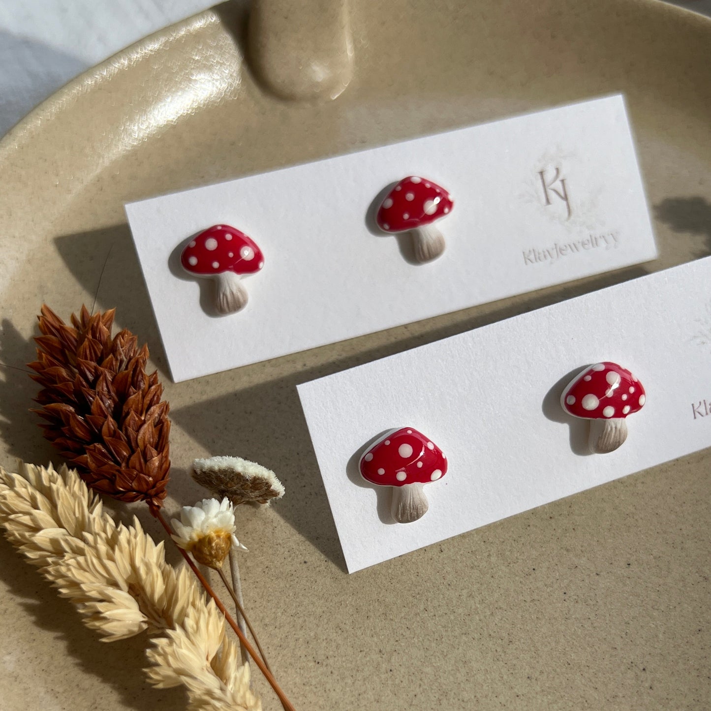 Red Mushroom Studs